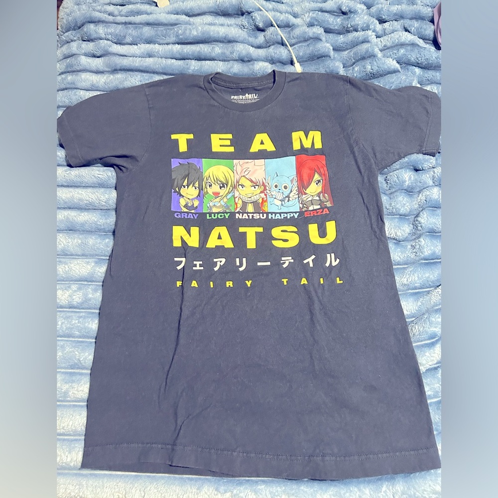 Team Natsu Black Graphic T-Shirt